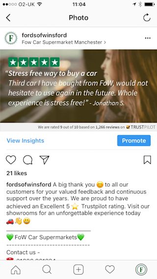 Trustpilot - Fords of Winford Instagram Trustpilot - Fords of Winford Instagram
