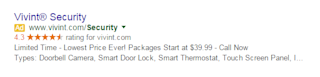 Vivint Google Adwords ad Vivint Google Adwords ad