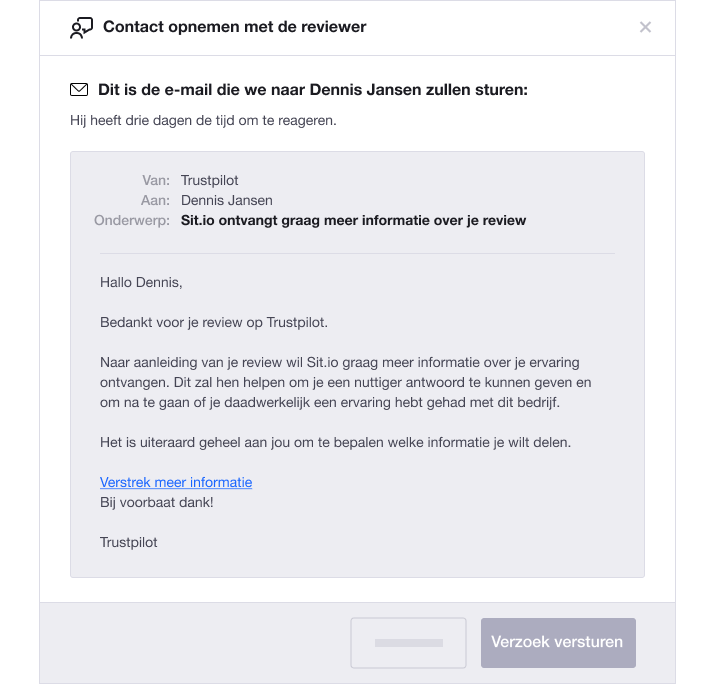 Illustration of Trustpilot's Find Review functionality Find-reviewer-tool-NL