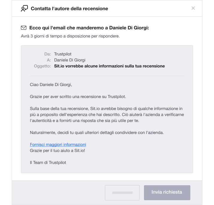 Illustration of Trustpilot's Find Review functionality Find-reviewer-tool-IT