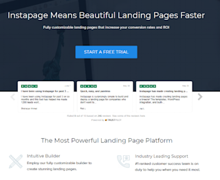 Trustpilot featured on Instapages website trustpilot 7