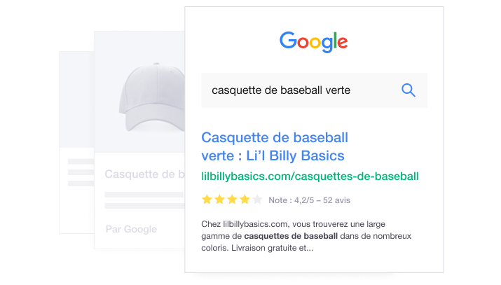 Illustration of rich snippet stars in Google FR - Rich Snippet Stars
