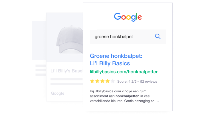 Illustration of rich snippet stars in Google NL - Rich Snippet Stars