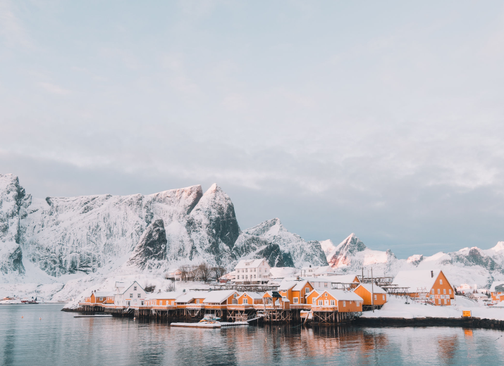 Image of a snowy landscape showing a small town Insurance industry page - Report - Reassured