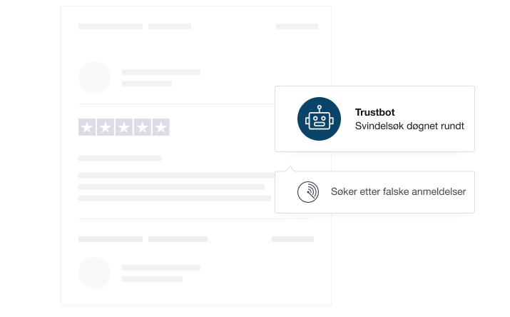 Product illustration of Trustpilot's 24/7 fraud detection robot NO - Fraud detection