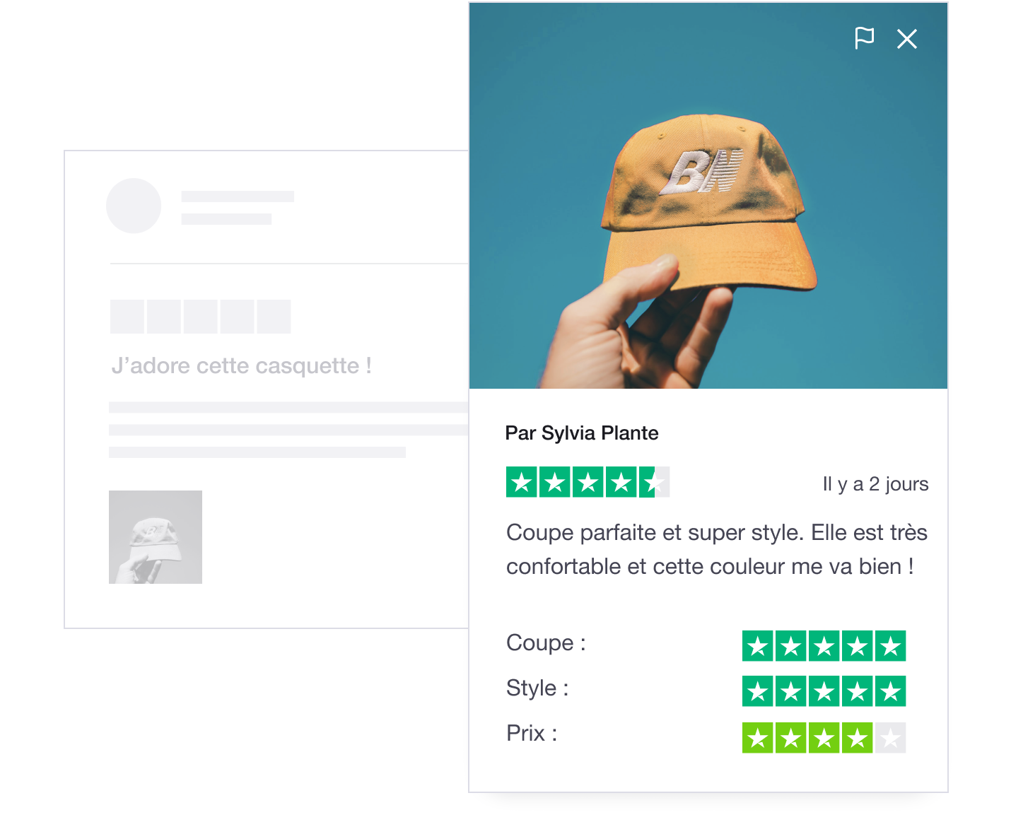 Trustpilot highlight of customer photos on product reviews FR - Highlight customer photos
