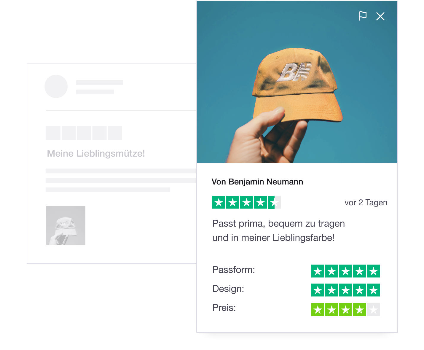 Trustpilot highlight of customer photos on product reviews DE - Highlight customer photos