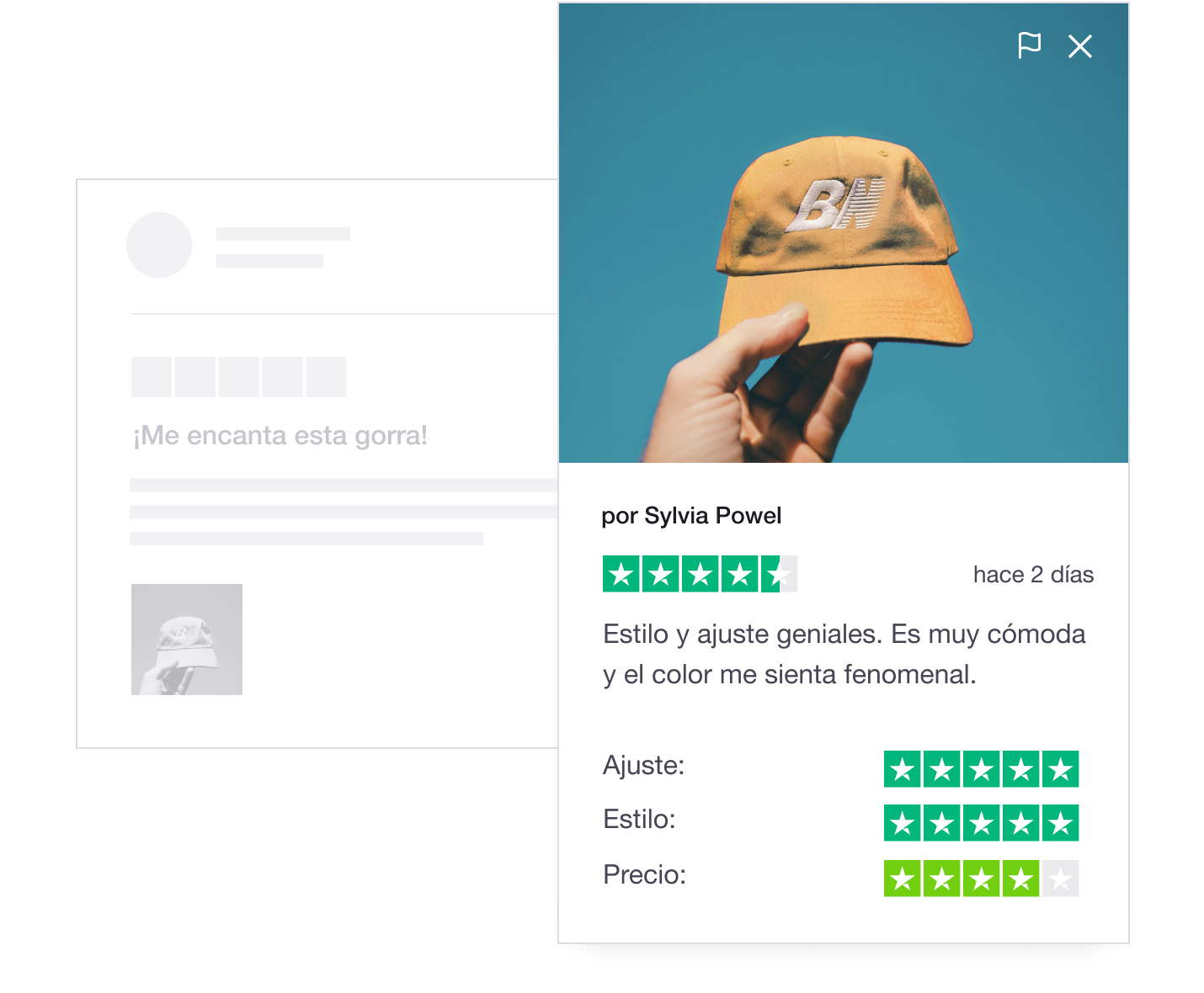 Trustpilot highlight of customer photos on product reviews ES - Highlight customer photos