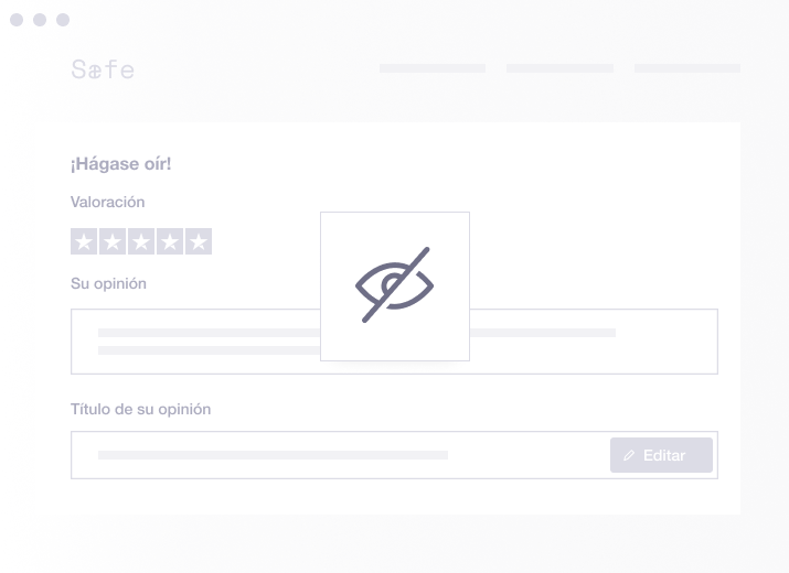 Product illustration of data privacy on an embedded Trustpilot review form ES - Business generated links-1