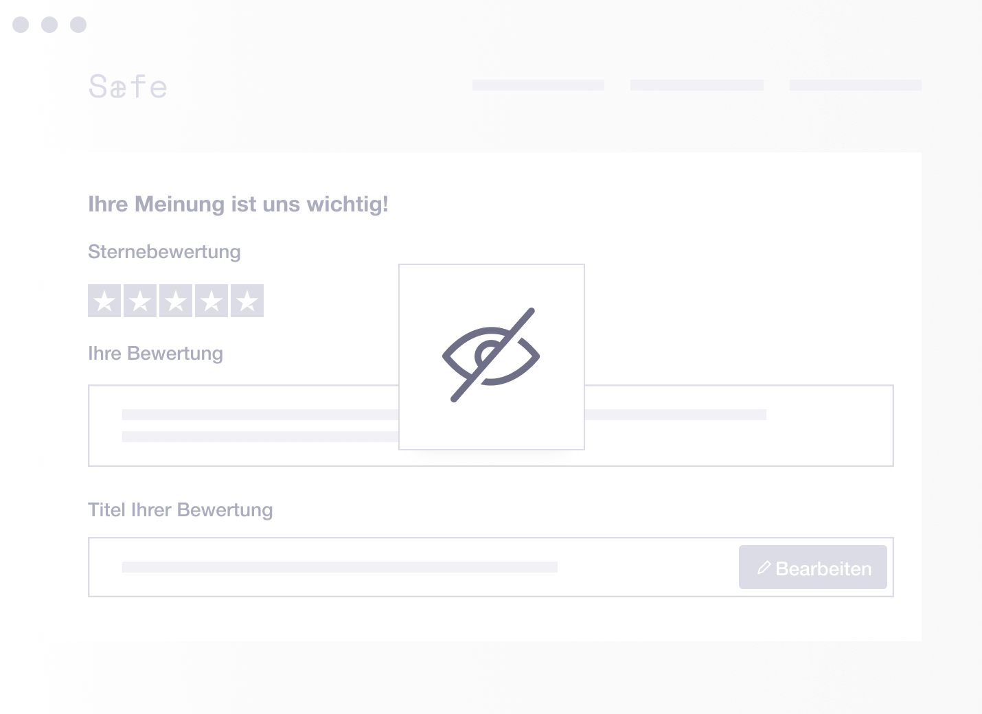 Product illustration of data privacy on an embedded Trustpilot review form DE - Business generated links-1