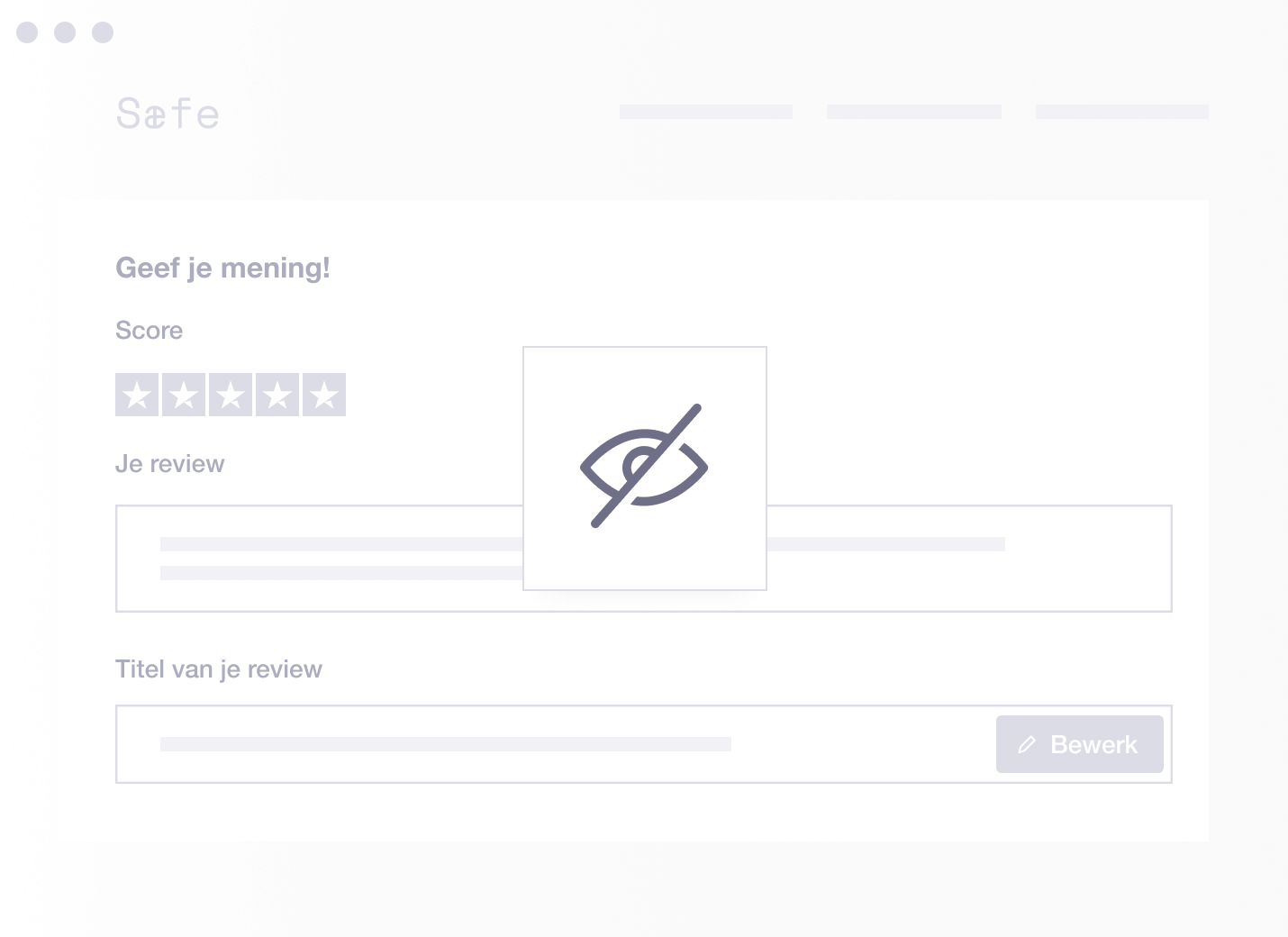 Product illustration of data privacy on an embedded Trustpilot review form NL - Business generated links-1