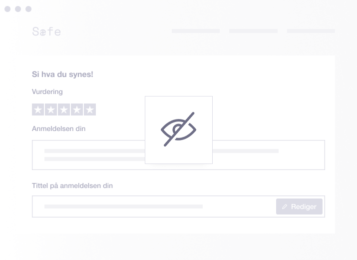 Product illustration of data privacy on an embedded Trustpilot review form NO - Business generated links-1