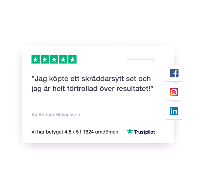 Illustration of a Trustpilot review being featured on social media SE - Jumbotron main image - desktop