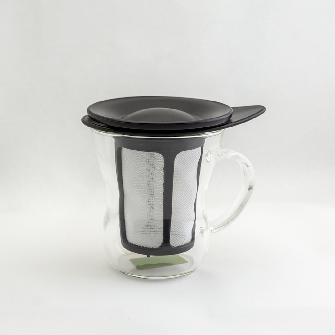 Tazza di vetro con filtro