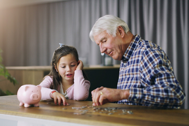 grandad and granddaughter