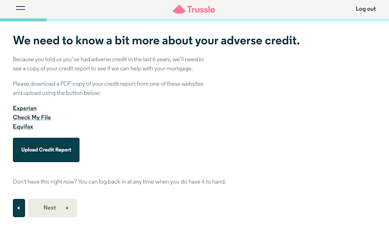 Credit report upload
