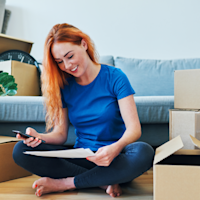 young woman smiling at list Thumb