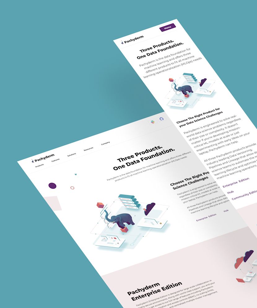 Pachyderm product page design