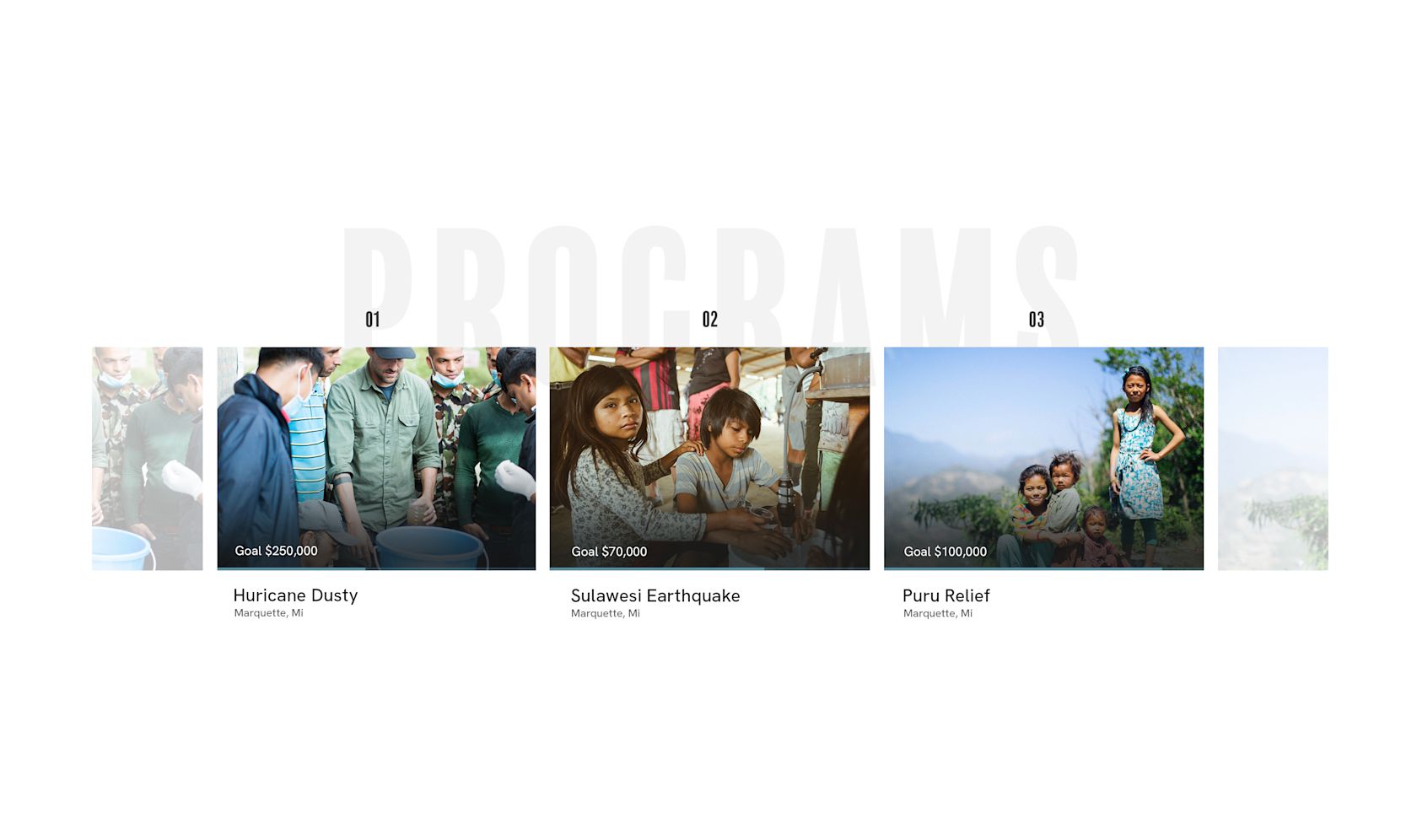 Waves for Water programs navigation design