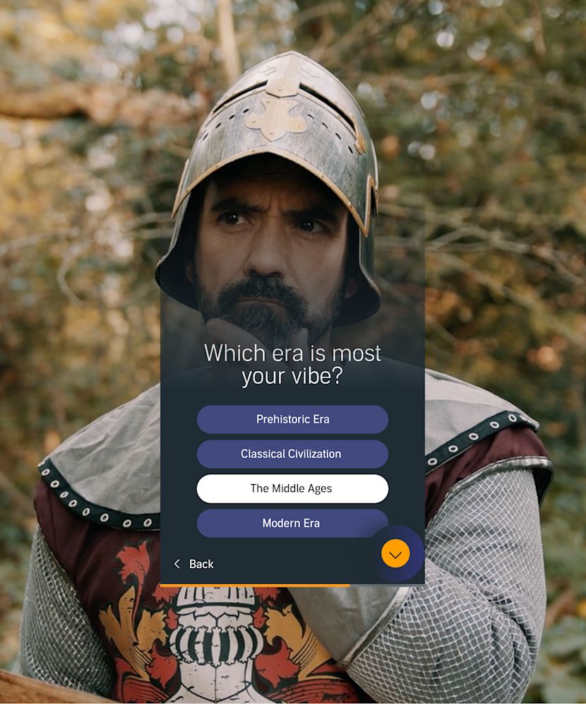 Audible quiz multiple choice UI