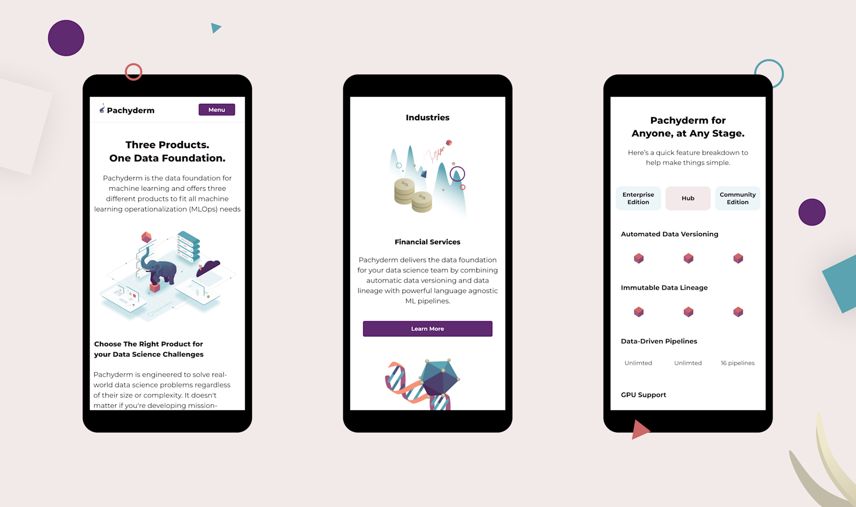 Pachyderm mobile designs