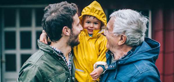 Son, father and grandfather