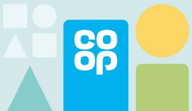 A blue sign with the words co - op on it