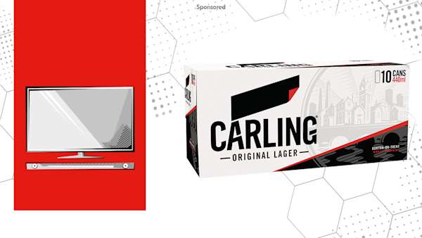 Text to Win a smart TV and soundbar with Carling hero