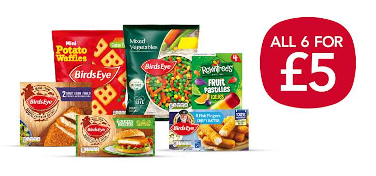 Fill your freezer with 6 favourites for £5