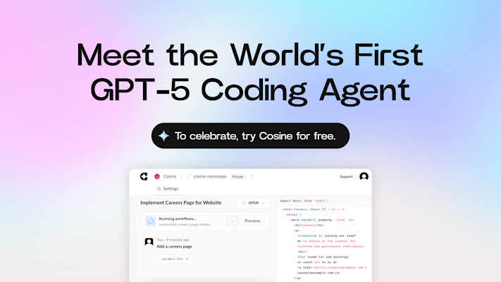 Cosine Now Runs on GPT-5: Multi-Agent Becomes The Default