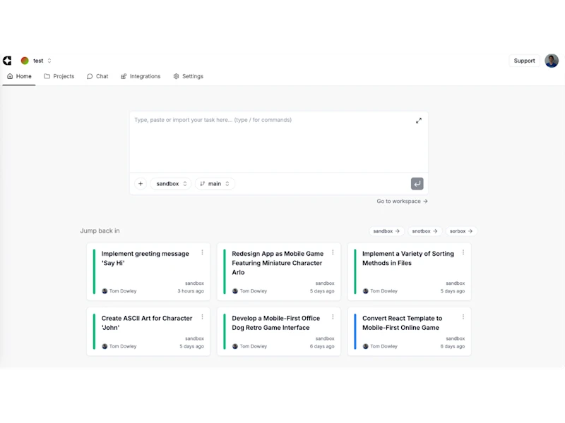 new homepage