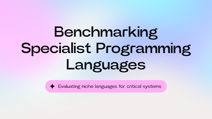 Benchmarking Specialist Programming Languages: Early Results