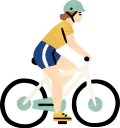 Illustration of bicycle rider