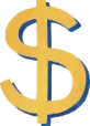 Illustration of a yellow dollar sign