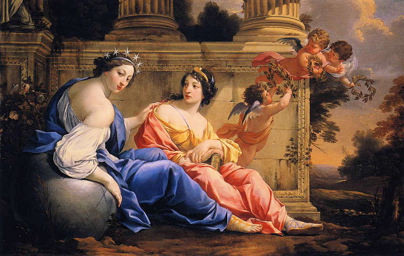 800px-Simon Vouet - The Muses Urania and Calliope
