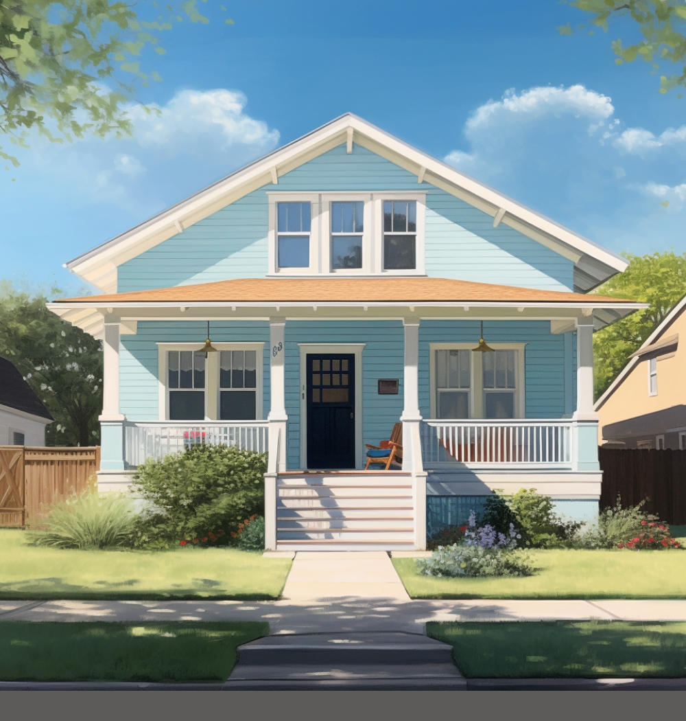 Illustrated home exterior