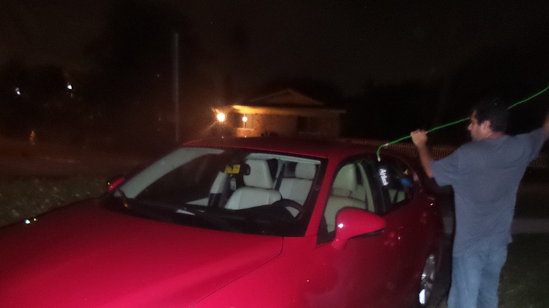 Image of our locksmith unlocking a car