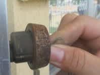 Image of a lock being extracted