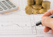 Coins on top of graph sheets