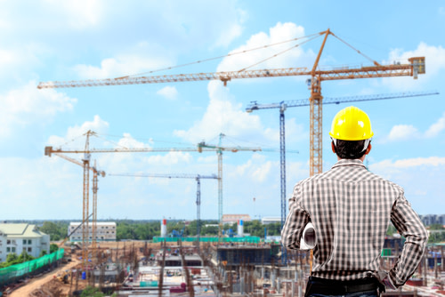 looking at a build site