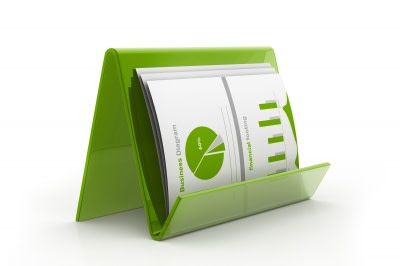 Business chart in folder