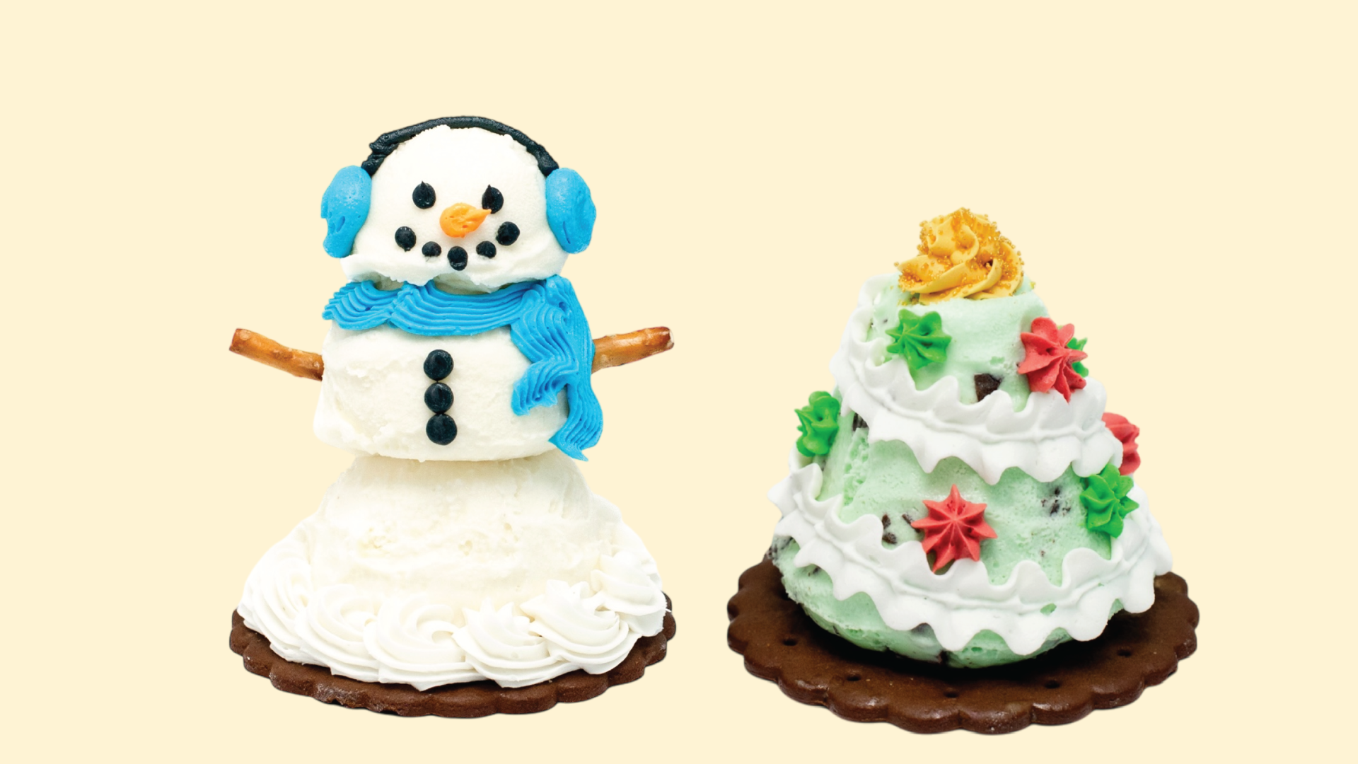 Ice Cream Snowmen + Trees