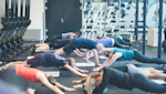 Training in a small group with a personal trainer.