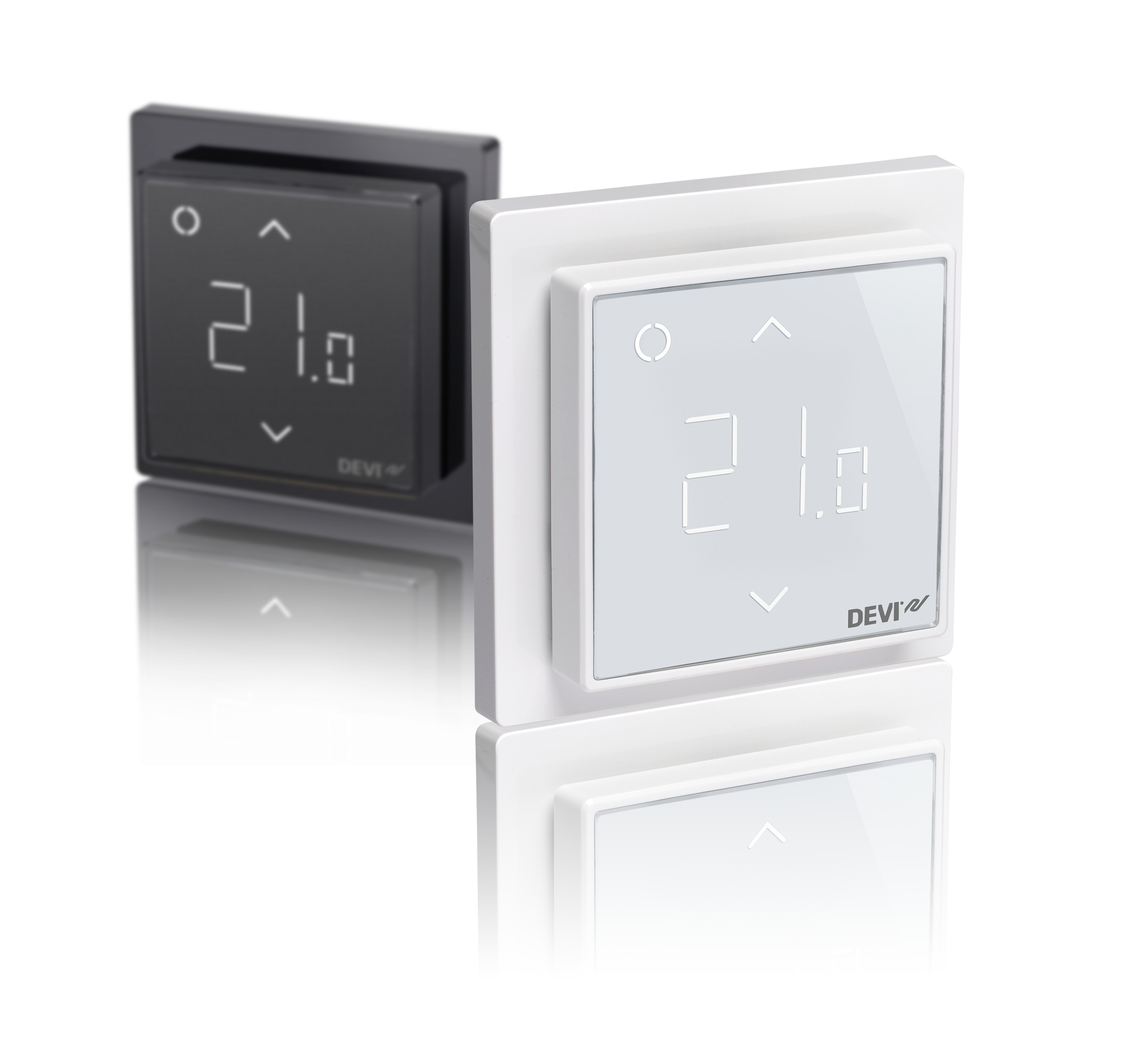 DEVIreg Smart 2x thermostats White Black Flat