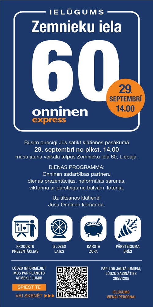 Onninen Express Liepāja - dienas pasākums IELŪGUMS