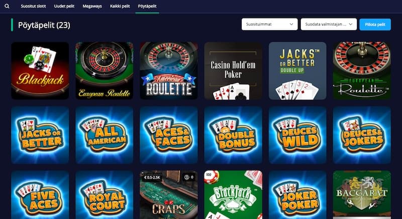 rushcasino-poytapelit