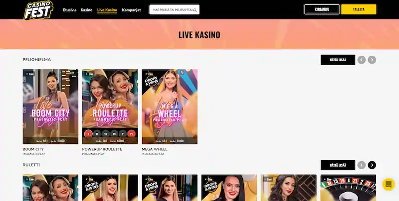 casinofest-livepelit