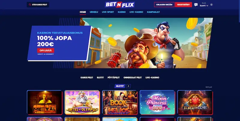 betnflix-etusivu