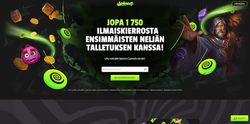 spinero-casino-etusivu