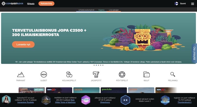 conquestador-etusivu